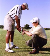 Instructor with Golfer - Golfing Tips